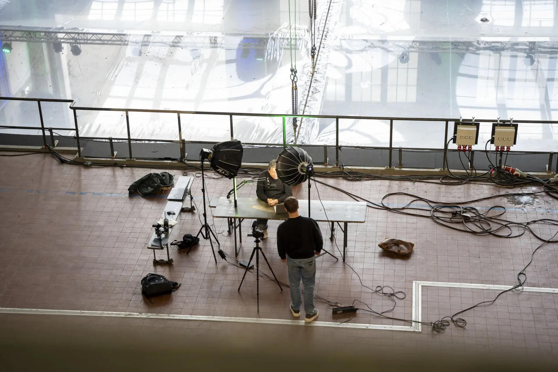 Opnamedag in de studio